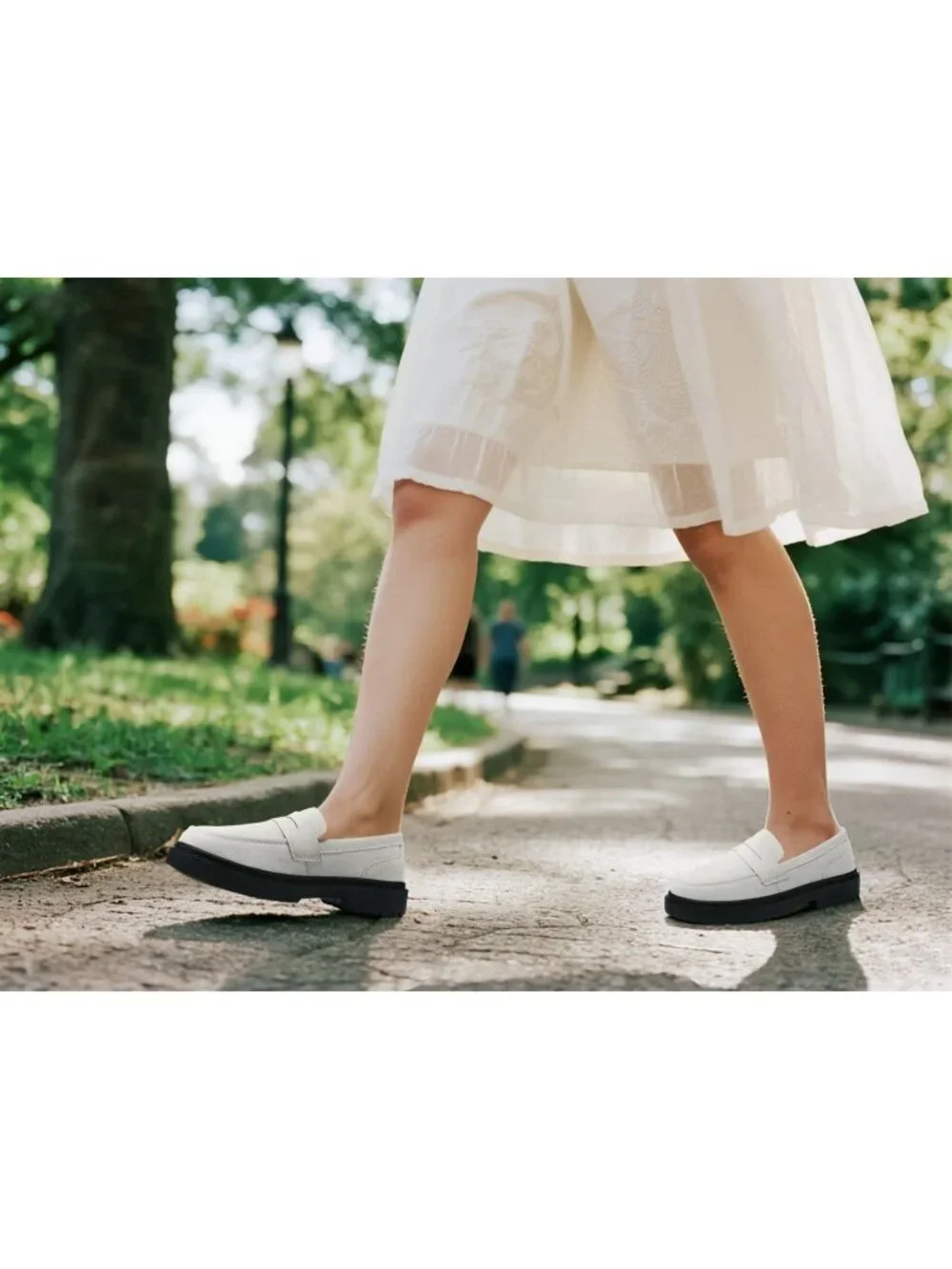 🆕Women's Beige Suede Penny Loafers Lightweight Slip On Comfortable Shoes